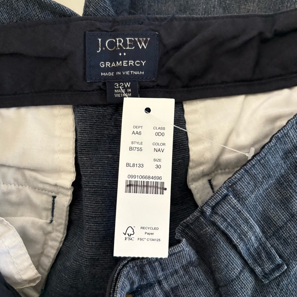 NWT J. Crew 9" Broken-in Gramercy Short Heathered Blue - Picture 3 of 4